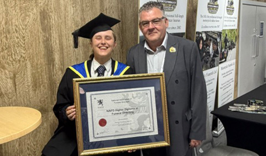 Douglas Mercer & Son Funeral Director Achieves Prestigious NAFD Higher Diploma